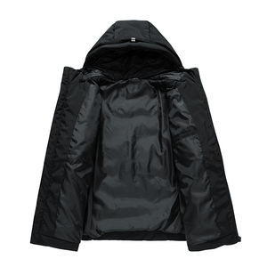 Men's Winter Puffer <b>Coat</b> Canvas Thin Stand Collar Breathable Quick <b>Dry</b> Knitted Jacket - Product Image 3