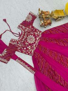 BATA DE TRABAJO A MANO GEORGETTE ATRACTIVA CON DUPATTA NEGRA - Product Image 6