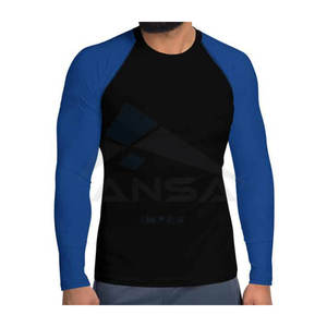 Customizable Breathable Mens Full Sleeve Rash Guard <b>Compression</b> <b>Shirt</b> Made with Spandex Fabric for Quick Dry Performance - Product Image 4