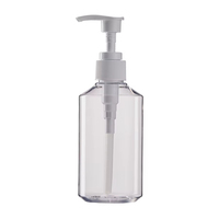 Vente en gros de flacons pompe en plastique PET de 500 ml, rechargeables, transparents, pour shampoing, gel douche, gel douche, contenants cosmétiques, emballage