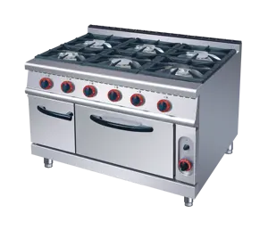 6-burner Stove with Gas Oven and Cabinet Professional Gas Range Luxury Kitchen Commercial Industrials Kitchen Chef Works Machine