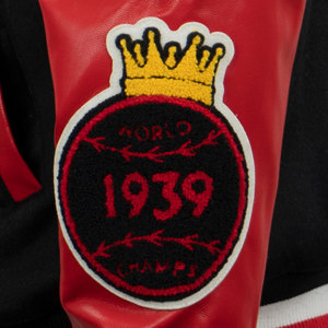 แจ็คเก็ตบอมเบอร์เลตเตอร์แมนแบบสั่งทำ OEM คุณภาพสูงสำหรับทุกเพศ วัสดุขนสัตว์และหนัง เหมาะสำหรับฤดูหนาว สไตล์ไฮสตรีท - Product Image 6