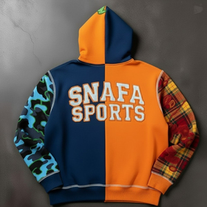 Sweat-shirts pour hommes, sweat-shirt brodé personnalisé avec motif graphique, nouveau style, techniques de lavage à la pierre, sweat-shirts délavés - Product Image 2