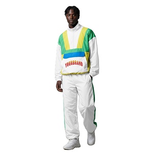 Nuevo conjunto deportivo para hombre, chaqueta cortavientos transpirable y pantalones jogger, cómodo conjunto atlético diseñado para el gimnasio. - Product Image 1