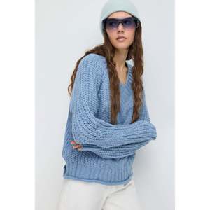 Cárdigan con Cuello en V para Mujer, Estampado, Informal, Tejido sin Tejer, Transpirable, Moderno para Otoño/Invierno, Talla XS, Letra Frontal - Product Image 3