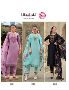 Excelente calidad de exportación Hermoso vestido Viscouse Kurti con pantalón y Dupatta con trabajo hecho a mano y bordado Trabajo Mujer Moda - Product Image 6