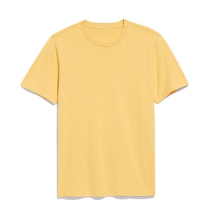 T-shirts vierges pour hommes en coton pur, matière douce, légère et respirante, tissu imprimé, manches courtes, coupe classique, t-shirt - Product Image 1