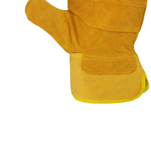 ถุงมือช่างงานหนักแบบหนังแท้หนา 8 มิล ทนทาน ถุงมืออุตสาหกรรมหนังแท้แบบหนา 6 มิล - Product Image 5