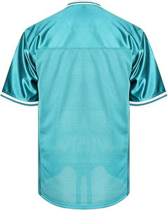 Camiseta de fútbol americano de diseño personalizado de alta calidad para hombres, tela de malla transpirable, logotipo frontal de manga corta para deportes de verano - Product Image 3