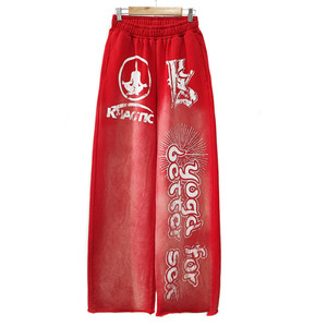 กางเกงวอร์มซักได้ตามต้องการสำหรับทุกเพศกางเกงวอร์มย้อมสีแบบวินเทจกางเกงสตรีทแวร์แบบลำลองขายส่งจากโรงงาน - Product Image 1