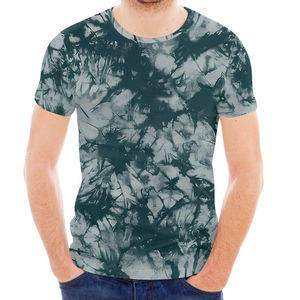 Fabricant en gros 2024 Tie Dye motif Crewneck Slim hommes T-Shirt personnalisé Sublimation manches courtes haut de course tricoté - Product Image 2