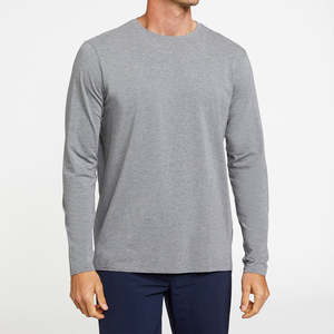 Camisetas de Manga Larga Térmicas 100% Algodón para Hombre, Logotipo Personalizado, Color Sólido, Cuello Redondo, Corte Regular - Product Image 6