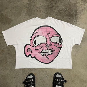 Venta al por mayor 270gsm Boxy hombres camiseta personalizada 100% algodón Casual sólido diseño de gran tamaño Simple Plain Crop Impresión de peso pesado - Product Image 4