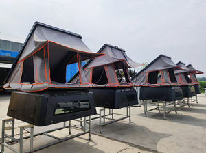 Tente de toit étanche intégrée pour camionnette, couverture de <span class=keywords><strong>camping</strong></span> extérieur portable avec poteau en aluminium en tissu Oxford - Product Image 2