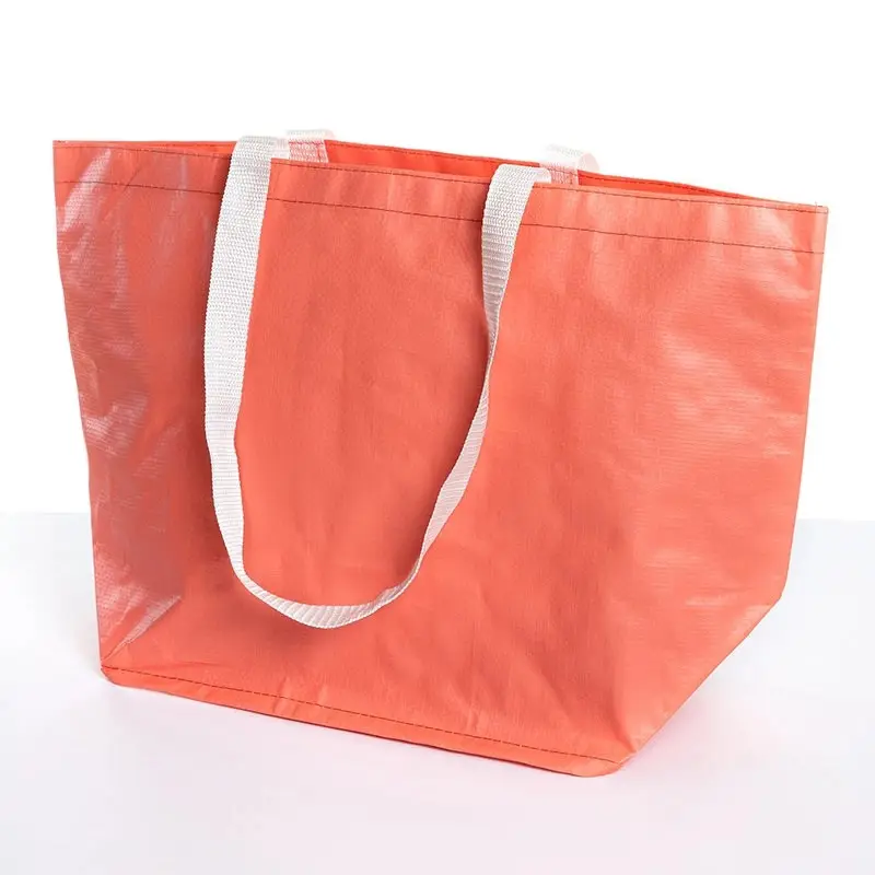 卸売カスタム繊細な環境保護再利用可能なバッグラミネートPP織りショッピングバッグ