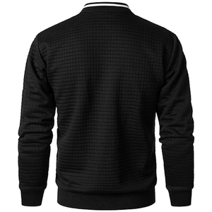 Veste de baseball en molleton de coton personnalisée pour hommes col montant sans capuche personnalisable veste Letterman Varsity - Product Image 4