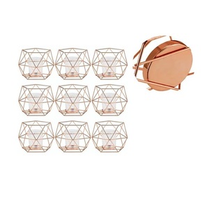 Support de bougie votive minimaliste moderne pour table, intérieur et extérieur, pour bougies chauffe-plat, décoration pour la maison, l'hôtel, le bureau, les mariages et les fêtes - Product Image 6