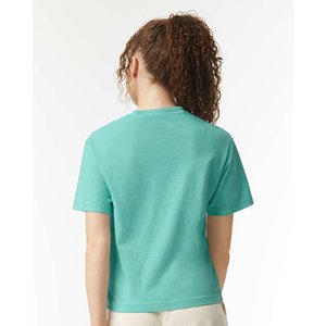 เสื้อยืดผู้หญิงผ้าฝ้าย100% เรียบระบายอากาศผลิตจากปากีสถาน