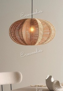 Gran oferta, lámpara colgante de ratán hecha a mano de bambú Natural, decoración moderna, lámpara tejida para apartamento, dormitorio, sala de estar para Hotel - Product Image 6