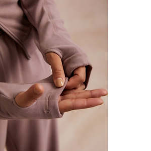 Vêtements de rue décontractés d'hiver pour femmes en grande taille, ensemble 2 pièces, survêtements personnalisés, manches longues, 100% nylon - Product Image 4