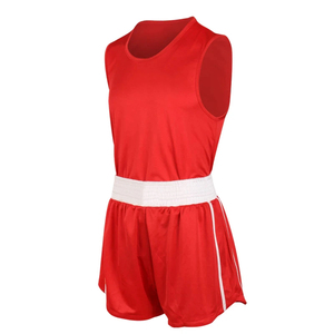 Adult & Kids Boxing Uniform Custom Martial Arts Wear Boxing Uniform Tank Top With <b>Shorts</b> In <b>Red</b> White Color Boxing Uniform - Product Image 5