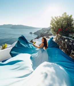 Indian Vintage Satin Silk Eco-Friendly Formal Long Train Flowy <b>Dress</b> for Photoshoot - Product Image 1