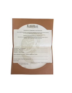 Porte-documents en cuir pour montre avec impression plastifiée et design opaque pour documents de garantie et d'origine - Product Image 1