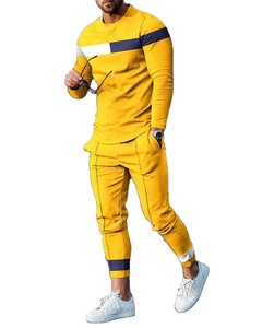 Summer Fashion Tracksuit Set for <b>Men</b> 2 Piece Outfit Long Sleeve T Shirt Trousers <b>Pants</b> Sweatpants Sport Suit Oversized Clothes - Product Image 1