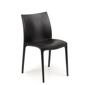 Sedia da giardino in polipropilene antracite 46x54x82 cm impilabile senza braccioli interni/esterni Design italiano" - Product Image 1