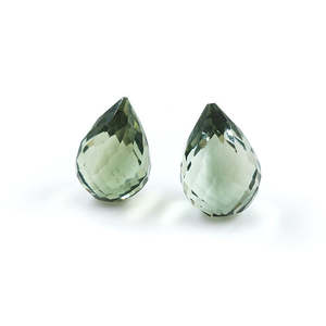 Ametista Verde Natural de 35.30 Quilates, Corte Fantasía en Forma de Pera y Gotas Ovaladas, Gema Suelta Transparente con Certificado IGI, 8mm de Altura - Product Image 1