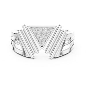 Anillo de Oro Rosa de 14K con Diamante Cultivado en Laboratorio, Corte Redondo, para Mujer |   A la moda |   Ropa de Fiesta |   0.12 Quilates Certificado por IGI |   3.25g - Product Image 2