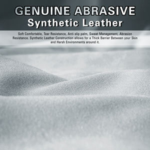 Tactical <b>Gloves</b> <b>Fingerless</b> Black Synthetic Leather Palm Durable Stitching Leather Tactical Sports <b>Gloves</b> - Product Image 5