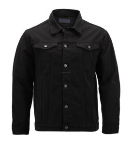 Chaqueta vaquera clásica para hombre, capucha removible, ajustada, elástica, con botones, venta al por mayor y personalizada - Product Image 3