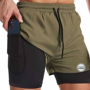 Pantalones cortos de gimnasio para hombre 5 "7" 9 "Entrepierna Entrenamiento Deporte Atlético Ejercicio Entrenamiento Pantalones cortos para correr - Product Image 1