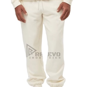 กางเกงวอร์มขาบานผ้าฟลีซพรีเมียม 400gsm สำหรับผู้ชาย ป้องกันขนร่วง ปักลายได้ตามสั่ง ทรงจ็อกเกอร์ หนานุ่ม ทรงหลวม ขาบาน สไตล์ลำลอง - Product Image 1