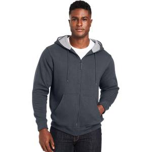 Sudadera con capucha deportiva para gimnasio con cremallera polar de invierno para hombre - Product Image 2