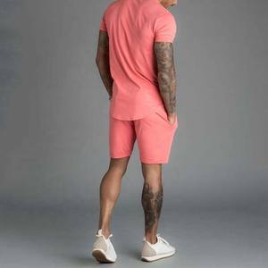 2025 été Joggers costumes hommes 2 pièces sport Gym grande taille hommes vêtements Shorts ensembles Logo personnalisé survêtement ensemble pour hommes - Product Image 4