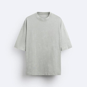 เสื้อยืดแขนสั้นโอเวอร์ไซส์ของผู้ชายเสื้อทรงหลวมระบายอากาศได้ดีดีไซน์เรียบแบบเรียบตรงไซส์ใหญ่พิเศษ - Product Image 6