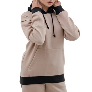 ชุดวอร์มผ้าฝ้าย350สำหรับผู้หญิงชุดวอร์มสองชิ้นเสื้อผ้าแฟชั่นแนวสตรีทชุดลำลองกางเกงมีฮู้ดชุดวอร์มเนื้อนุ่มใส่สบาย - Product Image 3