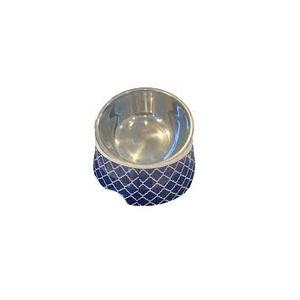 Cuenco alimentador de mármol y Metal dorado para mascotas, con superficie brillante esmaltada, tazón de alimentación con estampado personalizado para perros y animales - Product Image 3