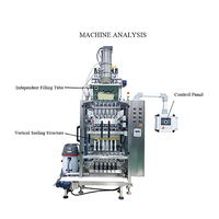 Machine d'emballage automatique YH Multi 6 8 voies à scellage arrière pour sachets de chocolat et de poudre de cacao