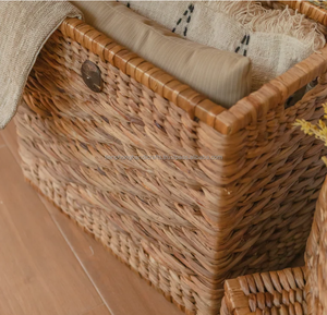 Handmade Seagrass <b>Woven</b> Storage Box, <b>Laundry</b> <b>Basket</b> with Lid | TienPhong Handicrafts - Product Image 5