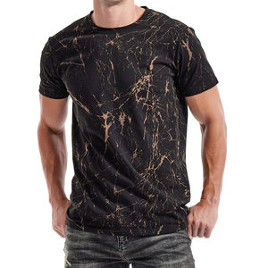T-shirt à col rond pour hommes, logo personnalisé, vêtements de sport d'été, col rond, course à manches courtes, t-shirts d'entraînement pour hommes avec OEM - Product Image 3