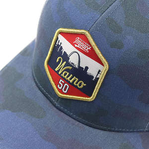 Venta al por mayor de gorra de béisbol personalizada unisex Oxford 6 paneles digital impreso transpirable impermeable 100% algodón adulto para deportes al aire libre - Product Image 4