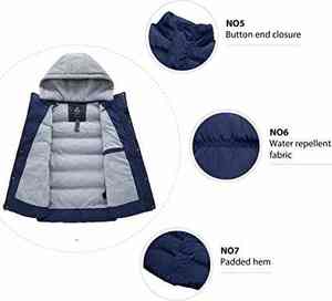 Gilet à capuche pour homme Veste sans manches rembourrée matelassée zippée Gilet à capuche décontracté et chaud - Product Image 3