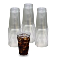 Vente en gros Tasses jetables en PET de différentes tailles de 12oz 16oz 24oz Tasse à café en PET transparente avec impression de logo personnalisé avec couvercles
