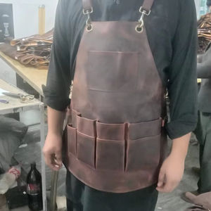 Cuero vaca Crunch picante y coñac Crunch completo ocultar barbacoa delantal, herramienta delantal - Product Image 1