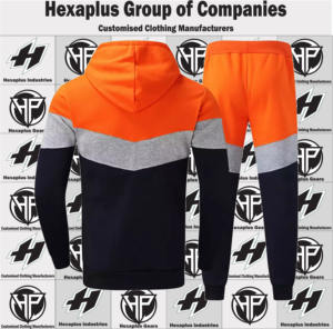 Survêtements en molleton de coton unisexe de haute qualité, faible MOQ, survêtement de jogging à capuche personnalisé pour l'hiver, ensemble de sport pour homme - Product Image 6