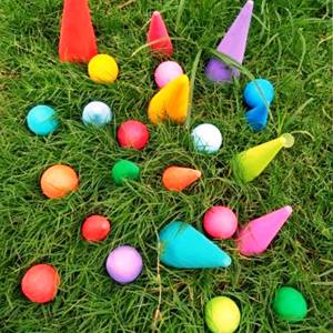 Cuentas Redondas de Madera Multicolores con Patrón de Corazón, Decoración de Pascua para el Hogar, Producto Artesanal Indio - Product Image 4