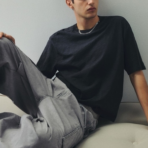 New Men's T Shirt Cotton High Quality Short Sleeve Men for Male Pure-color Leisure Man <b>Tops</b> Tshirt Tees - Product Image 2